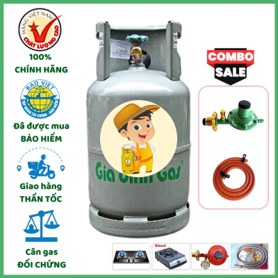 Combo Bộ Bình Gas Hướng Dương Xám 12Kg Khuyến Mãi