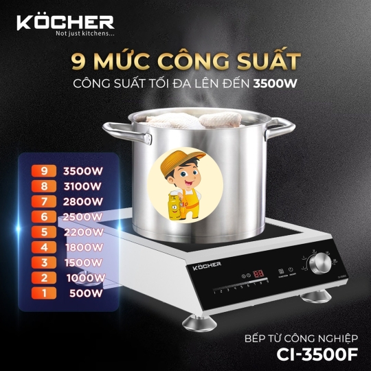 Bếp từ công nghiệp Kocher CI-3500F