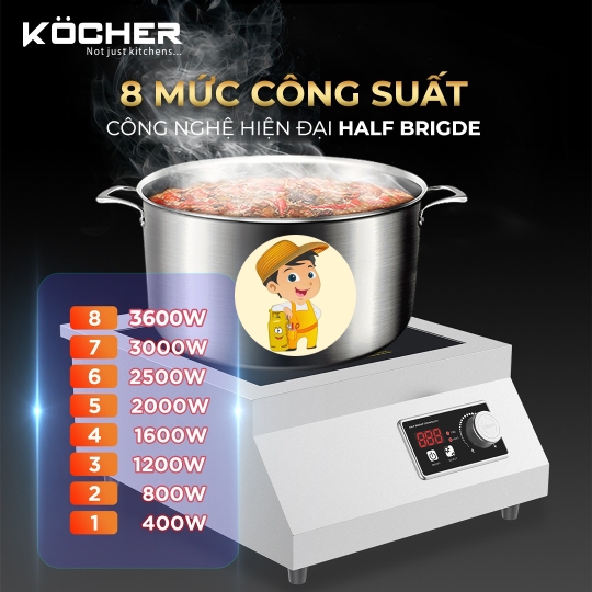 Bếp từ công nghiệp Kocher CI-3600F