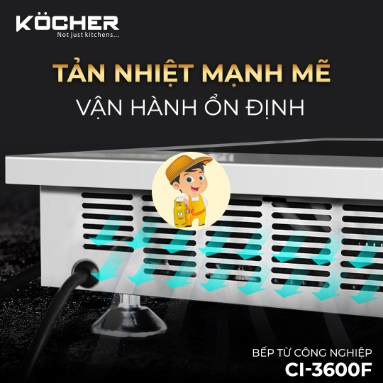 Bếp từ công nghiệp Kocher CI-3600F