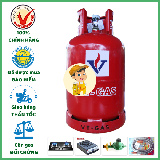 Bình Gas VT Đỏ 12kg Giá Tốt Giao Tận Nơi