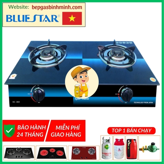 Bếp Gas Đôi Mặt Kính BLUESTAR NG-3600V82
