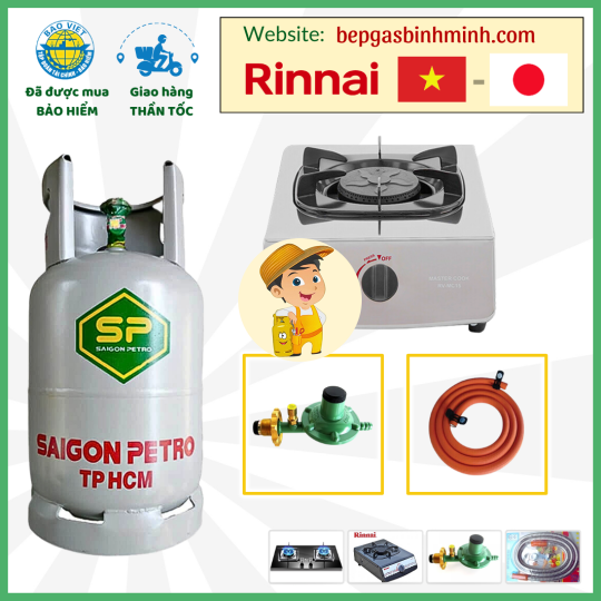 Combo Bộ Bình Bếp Gas Đơn RINNAI RV-MC15S