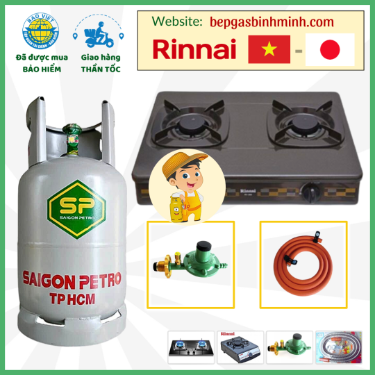 Combo Bộ Bình Bếp Gas RINNAI RV-260G Khuyến Mãi
