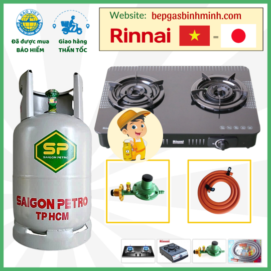 Combo Bộ Bình Bếp Gas RINNAI RV-615 Slim (GL-D) Khuyến Mãi