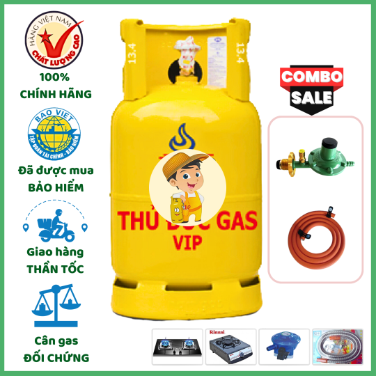 Combo Bộ Bình Gas Thủ Đức VIP Vàng 12kg Khuyến Mãi