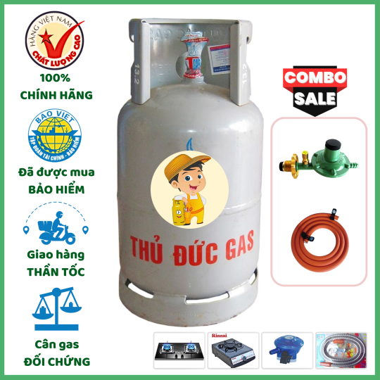 Combo Bộ Bình Gas Thủ Đức Xám 12Kg Khuyến Mãi