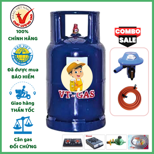 Combo Bộ Bình Gas VT Xanh 12kg Khuyến Mãi