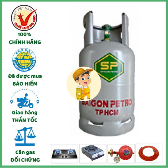 Bình gas Sài Gòn Petro xám 12kg Giá Tốt Giao Tận Nơi