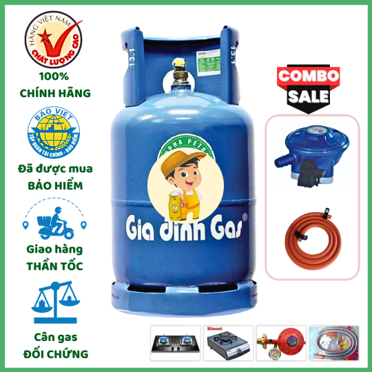 Combo Bộ Bình Gas Gia Đình Xanh 12Kg Khuyến Mãi