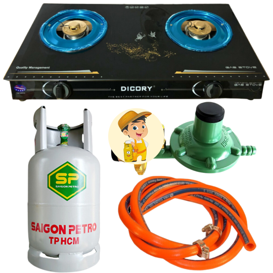 Bếp Gas Đôi DICORY AM Tặng Bộ Bình Van Dây