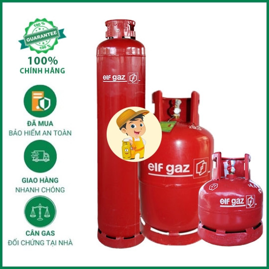Bình Gas ELF Đỏ 6Kg Giá Tốt Giao Tận Nơi