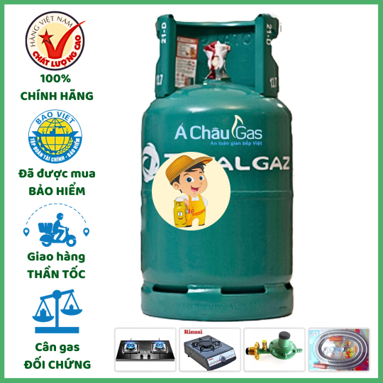 Bình Gas ToTal Gaz Xanh 12kg Giá Tốt Giao Tận Nơi