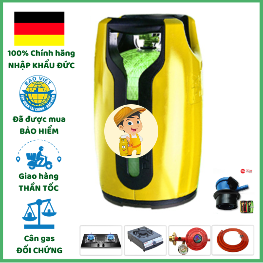 Bình Gas Miss composite 12kg Vàng Chống Cháy Nổ