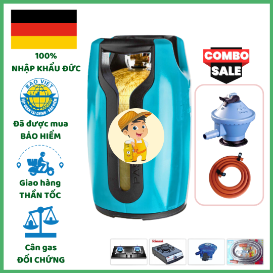 Combo Bộ Bình Gas Miss Xanh Chống Cháy Nổ 12Kg