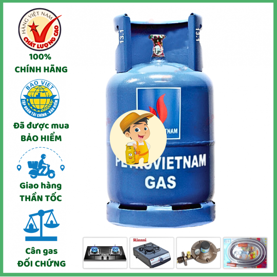 Bình Gas Petrovietnam xanh 12kg Giá Tốt Giao Tận Nơi