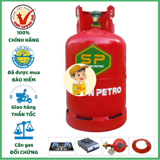 Gas Saigon Petro Màu Đỏ 12kg  Giá Tốt Giao Hàng Tận Nơi