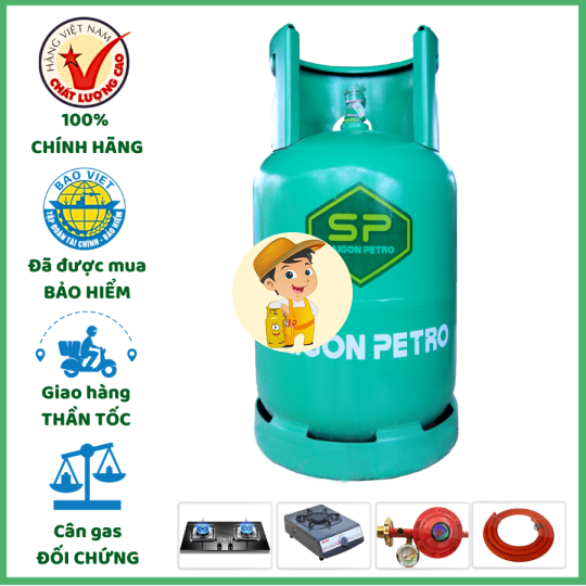 Bình Gas Saigon Petro Xanh Ngọc 12Kg Giao Tận Nơi