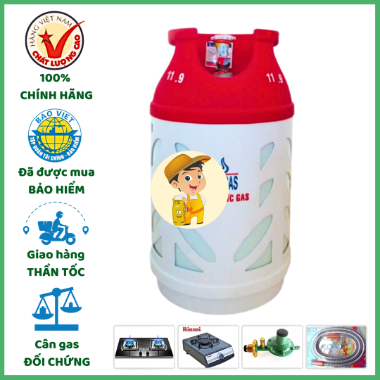 Bình Gas Thủ Đức Vỏ Bọc Nhựa 12kg Chống Nổ An Toàn