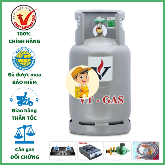 Bình Gas VT Xám 12kg Giá Tốt Giao Tận Nơi