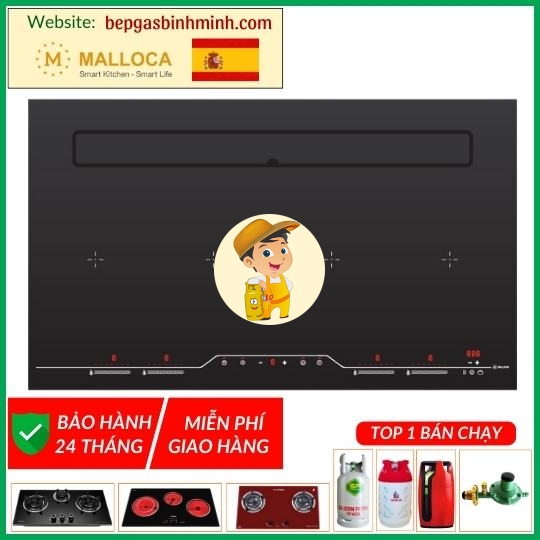 Bếp Từ Kết Hợp Hút Mùi MALLOCA HIH - 904 SLIM