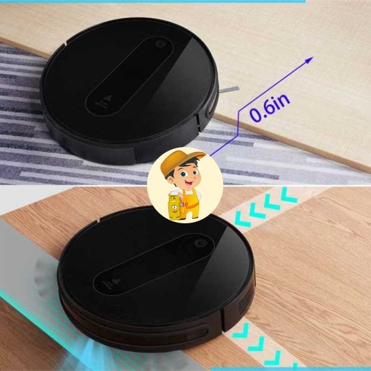 Robot hút bụi lau nhà Hubert HB-C68-B - App wifi nhập khẩu
