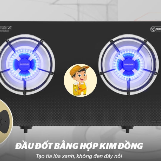 Bếp Gas Đôi SUNHOUSE MAMA MMB3569MT