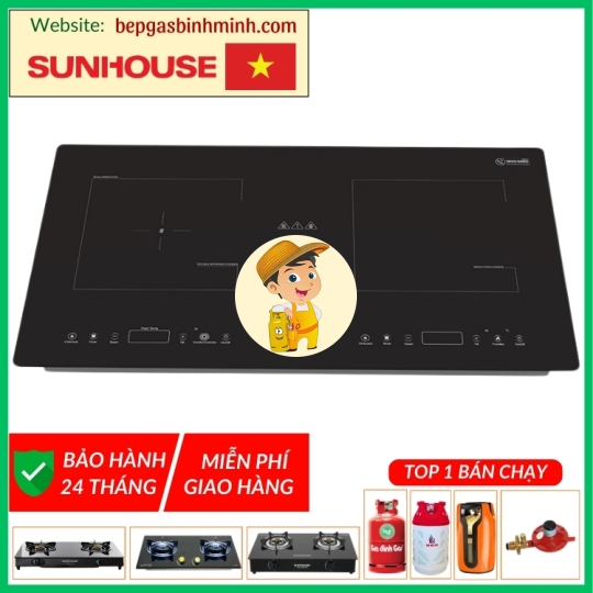 Bếp Từ Hồng Ngoại  Âm SUNHOUSE MMB9100VN 3600W