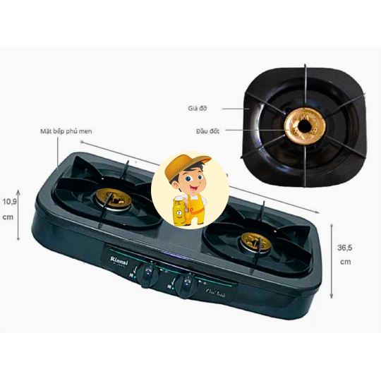 Bếp Gas Rinnai R-2KEN Nhập Khẩu Nhật Bản