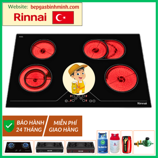 Bếp Âm Điện Hồng Ngoại RINNAI RB-7104E-CB