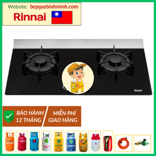 Bếp Gas Âm Rinnai RB-6802L(G) Đài Loan