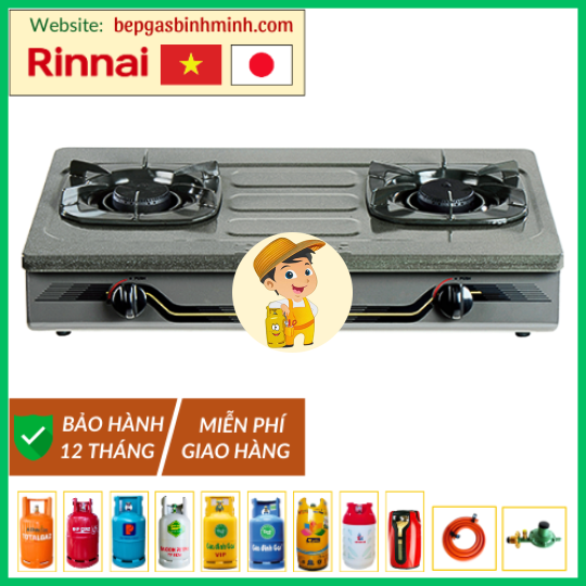 Bếp Gas Đôi Rinnai RV-370(GM)N Việt - Nhật Chính Hãng