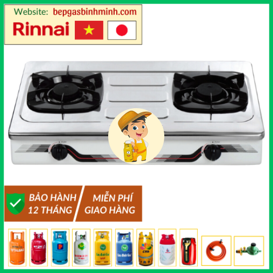 Bếp Gas Đôi Rinnai RV-370(SM)N Việt - Nhật Chính Hãng