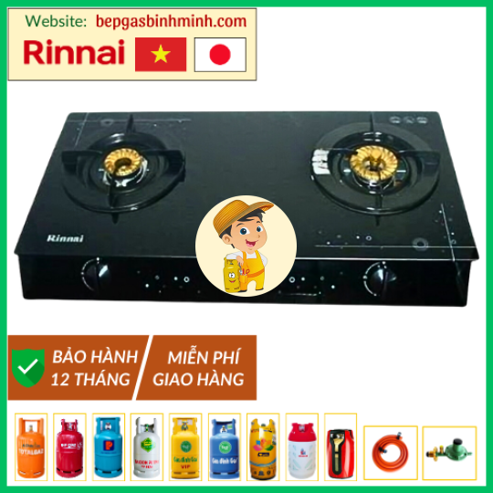 Bếp Gas Đôi Rinnai RV-6 Double Glass (SP) Việt - Nhật Chính Hãng
