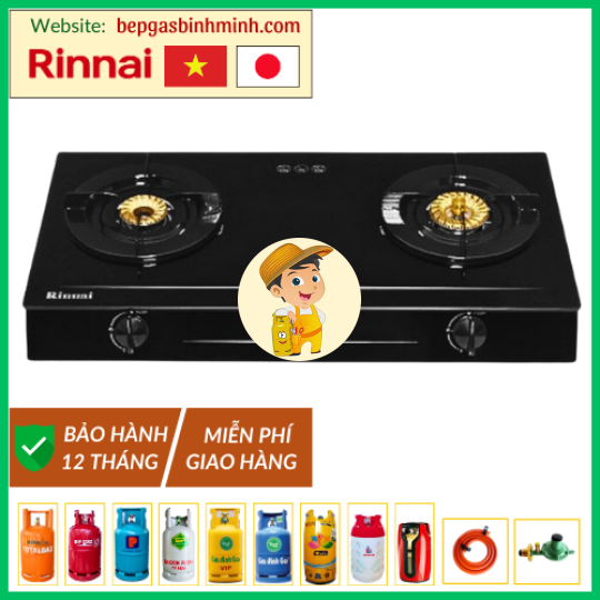 Bếp Gas Đôi Rinnai RV-7 Double Glass (L) Việt - Nhật