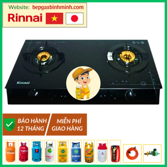Bếp Gas Đôi Rinnai RV-7 Double Glass (SP) Việt - Nhật