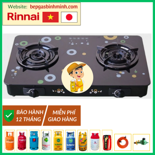 Bếp Gas Đôi Rinnai RV-715 Slim (GL-Bubble) Việt - Nhật