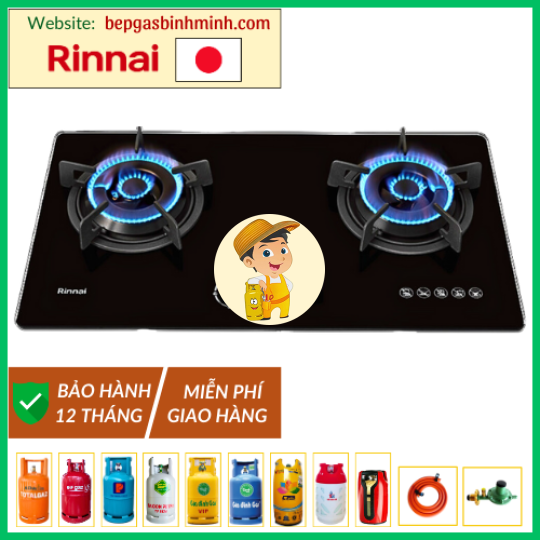 Bếp Gas Âm Rinnai RVB-220G(B) Nhật Bản