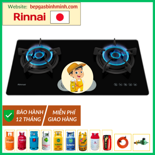 Bếp Gas Âm Rinnai RVB-220G(BG) Nhật Bản