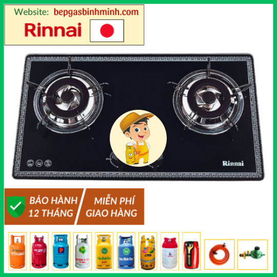 Bếp Gas Âm Rinnai RVB-2BG(F)N Nhật Bản