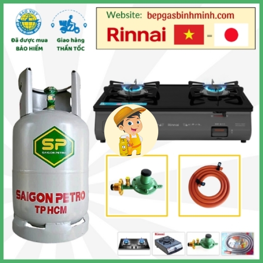 Combo Bộ Bình Bếp Gas Đôi RINNAI RJ-69EG