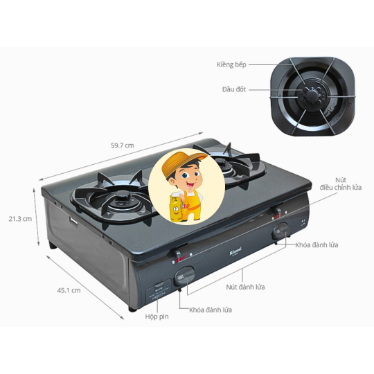 Bếp Gas Rinnai RJ-8600FE Nhập Khẩu Nhật Bản