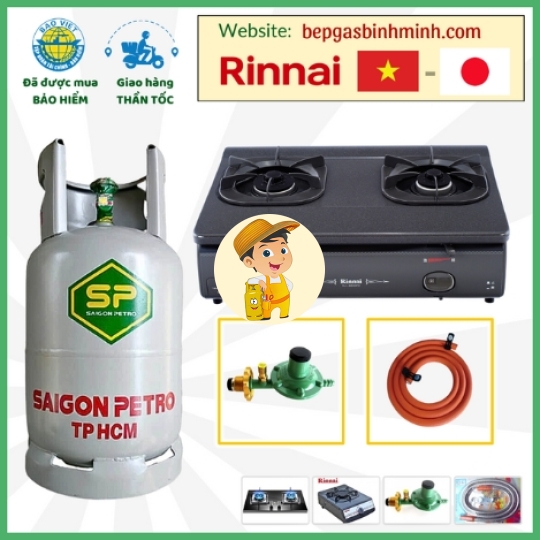 Combo Bộ Bình Bếp Gas Đôi RINNAI RJ-8600FE