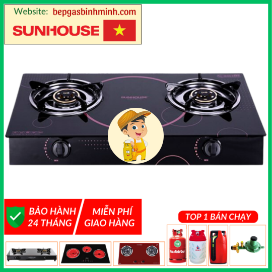 Bếp Gas Đôi Mặt Kính SUNHOUSE SHB 307MT