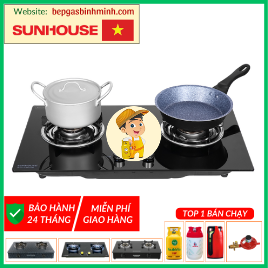  Bếp Gas Âm SUNHOUSE SHB507-MT Chính Hãng