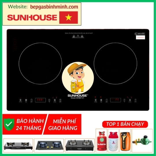 Bếp Từ Đôi  Âm SUNHOUSE SHB9101 3600W