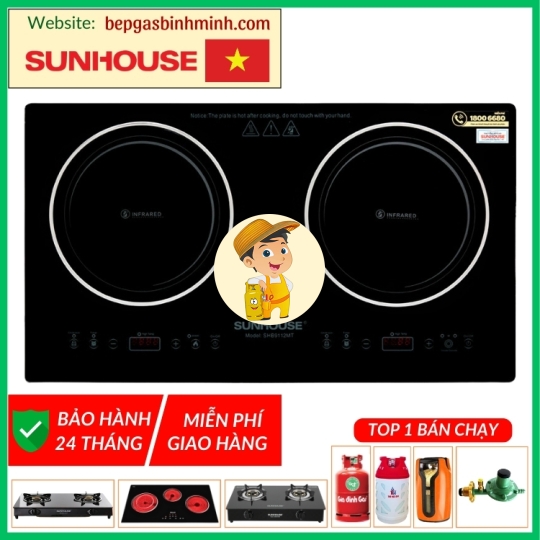 Bếp Hồng Ngoại Âm SUNHOUSE SHB9112MT 3600W