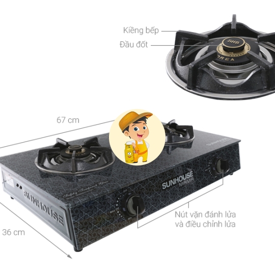 Bếp Gas Đôi SUNHOUSE MAMA MMBB0787MT