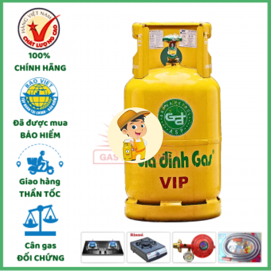 Bình Gas Vàng Cả Vỏ 12KG