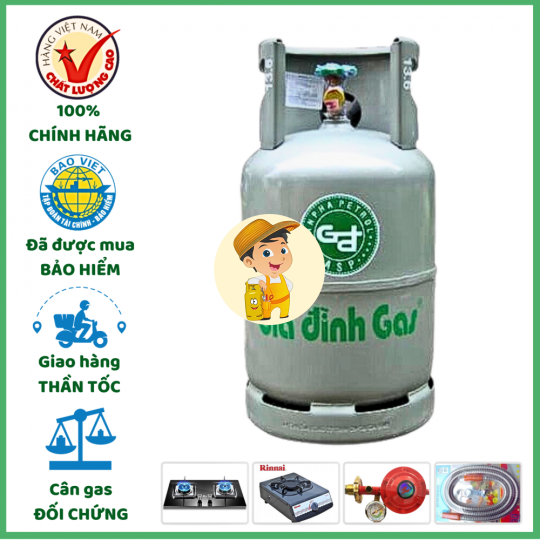 Bình Gas Gia Đình Xám 12kg Giá Tốt Giao Tận Nơi